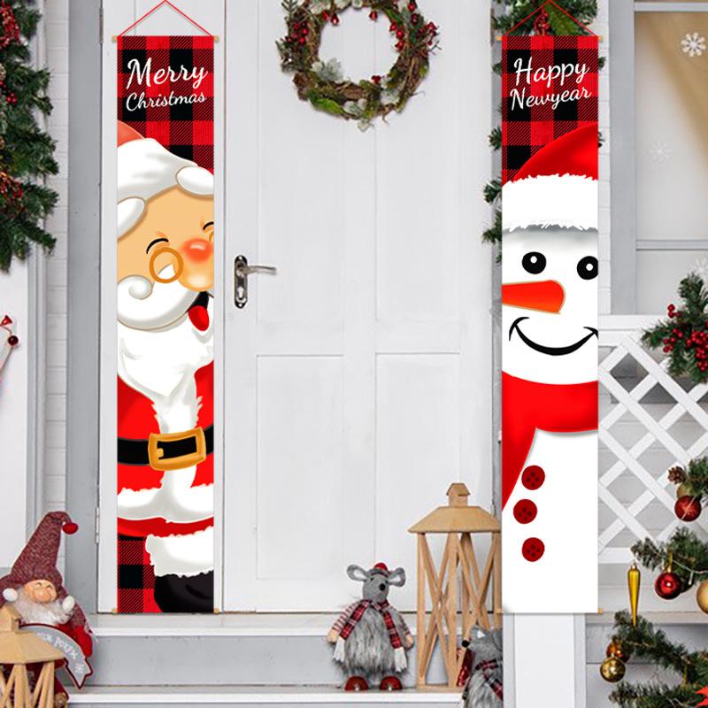 Christmas Door Banner 2020 Merry Christmas Decor for Home Christmas Ornaments Christmas Decor Godt Nyttår 2021 Navidad Natal