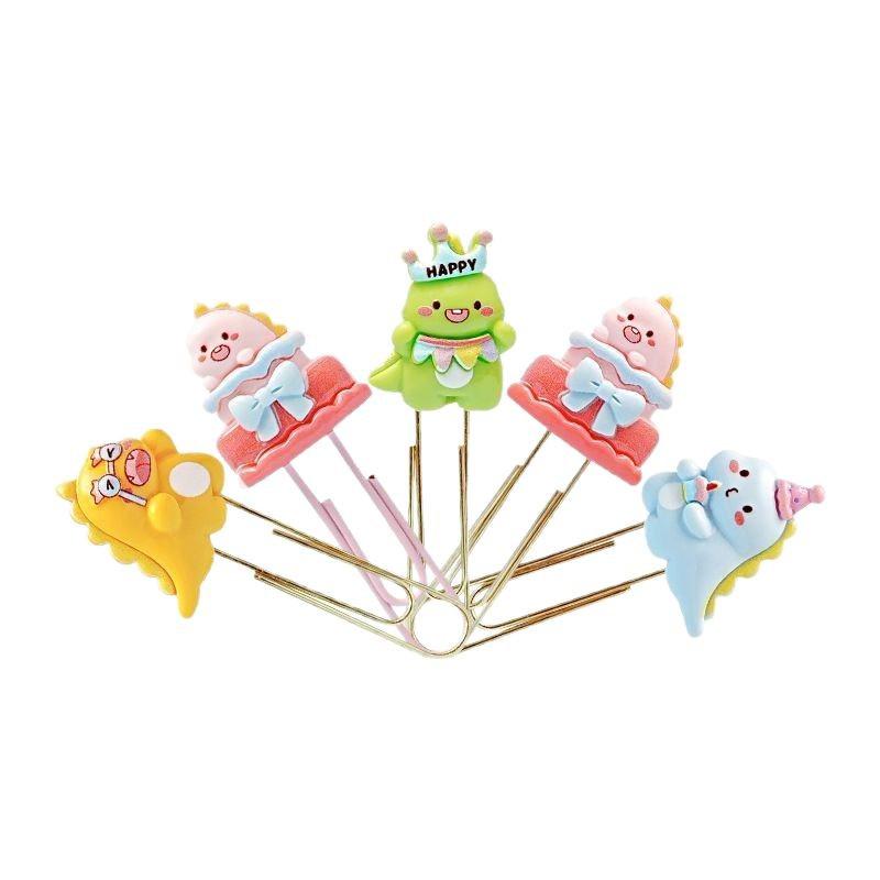 Creative Animal-Shaped Colorful Metal Paper Clip Bookmarks for Students and Office Use