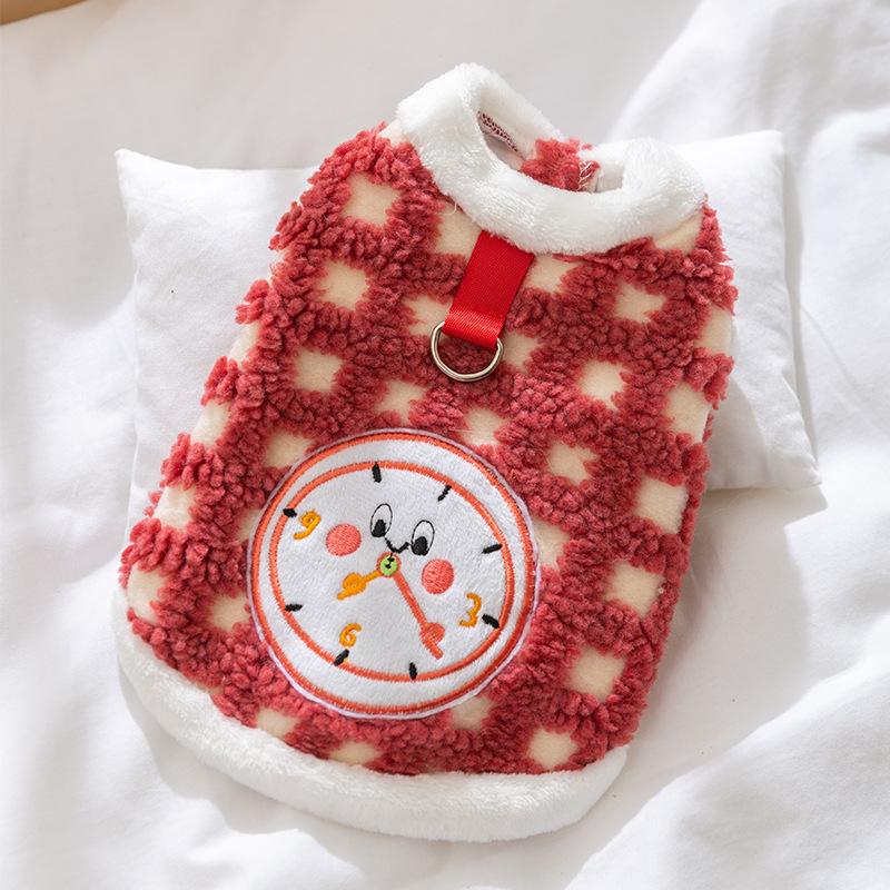 

Осенне-зимнее клетчатое теплое двуногое флисовое пальто для собак маленьких и средних размеров, одежда для кошек и плюшевых домашних животных XXL (recommended weight 15-10kg)