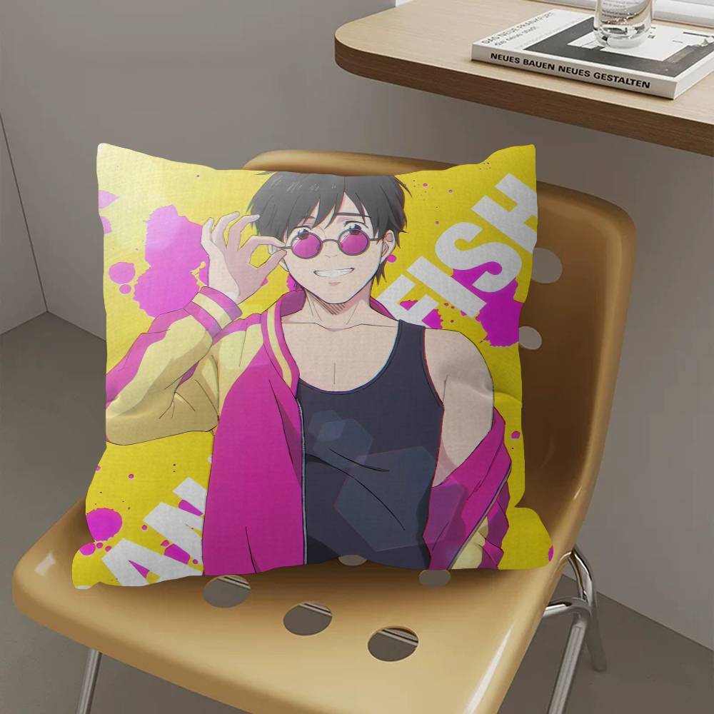Cuscino BANANA FISH Anime Regali Arredamento Casa Ufficio Camera da Letto Divano Auto Copricuscino case 45x45cm
