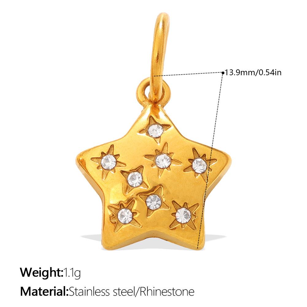 Yori 2Pcs Stainless Steel Gold Color PVD Plated Pendant for DIY Necklace Bracelet Earring Jewelry Making Accessories