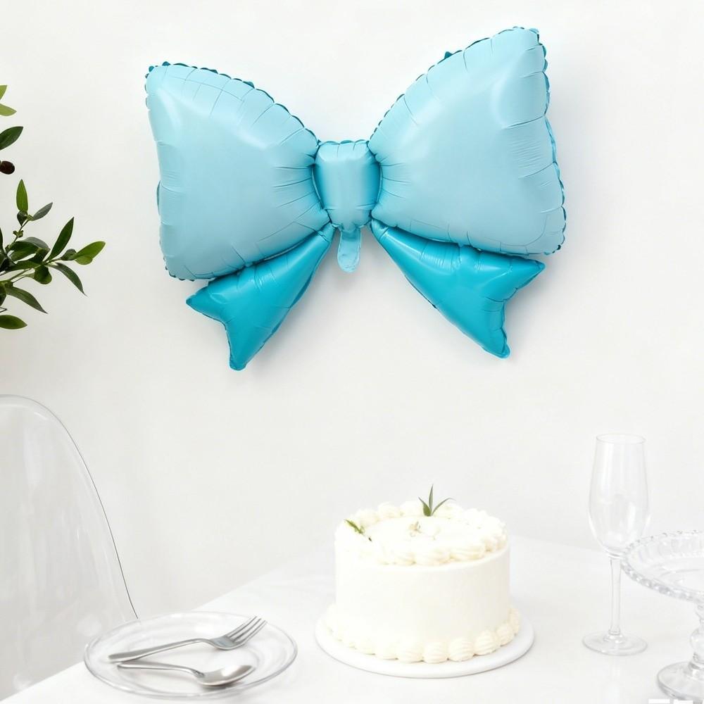 Cute Multi-purpose Bow Balloon Ins Style Large Size Foil Balloon Lightweight Striped Balloon Anniversary Event