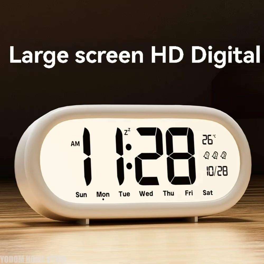 1PC Large Screen Desktop Clock Digital Display Smart Electronic Clock Home Decor