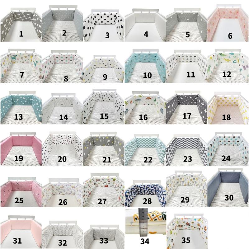 Weicher Bequemer Baumwoll-Babybettschutz Atmungsaktive Polsterung Kissen für Säuglingssicherheit und Täglichen Komfort im Kinderzimmer