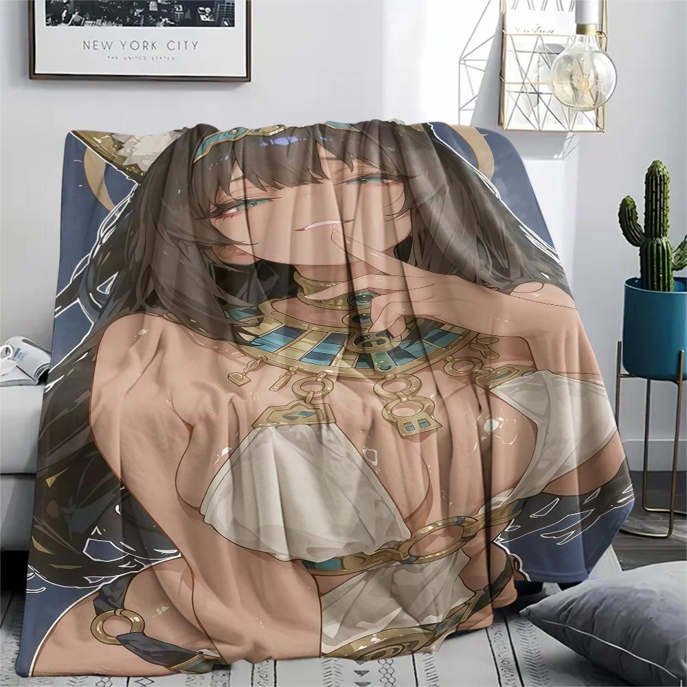 1Pc Cartoon Print Flannel Blanket, High quality Comfortable for All Seasons, Home Decor, Warmth and Comfort, Perfect for Christmas Birthday Gift
