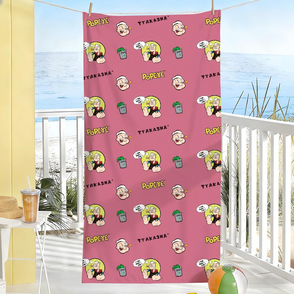 

Cartoon P-Popeye-S Cool Towel Soft Pool Gift For Travel Gym Shower Camping Quick Dry Sports Large Beach Towels W40*H60(CM)