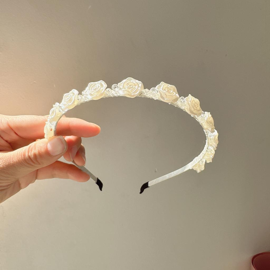 Korean Fashion Crystal Rhinestone Headband Elegant Headband Banquet Hair Hoop Suitable for Ladies Washing Face Headwear