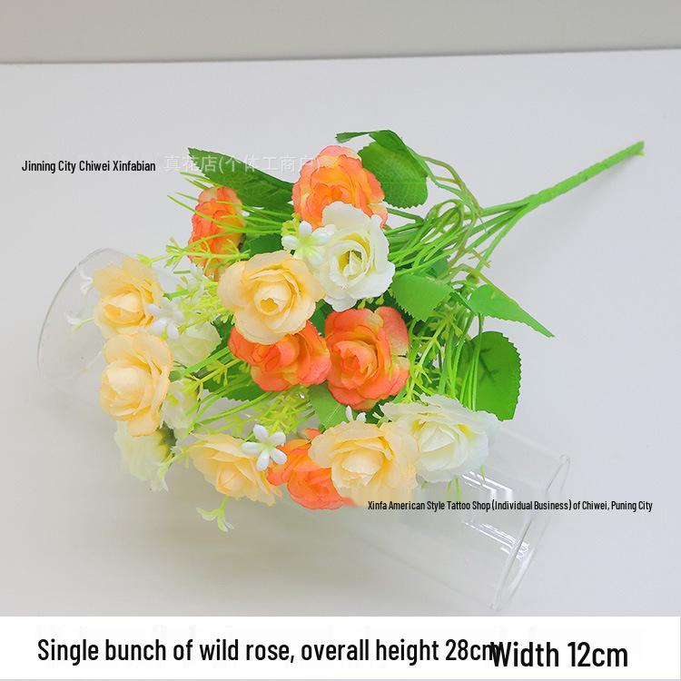 15 Wild Rose Artificial Flowers for Wedding & Home Décor