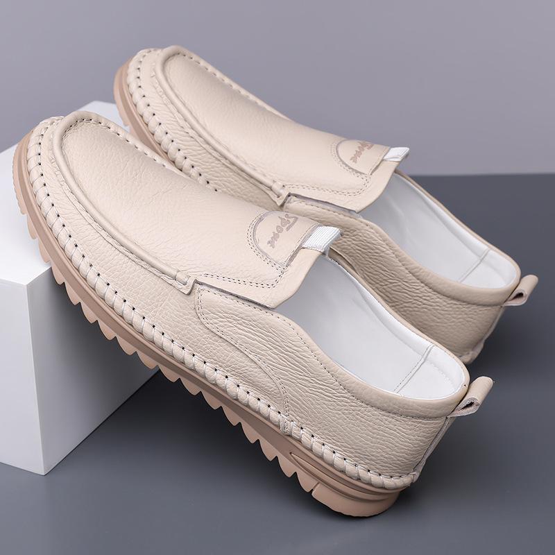 Herren Mokassins aus weichem Leder, Fahrschuhe, rutschfest, Übergröße Freizeitschuhe