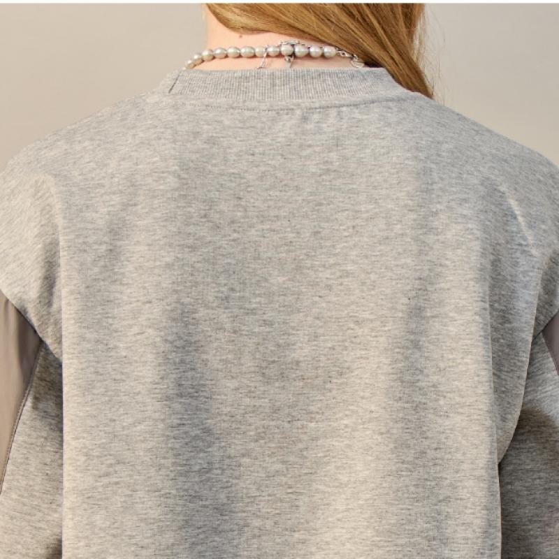 MAXZA Unbalanced String Color Block Sweatshirt Zf04qt007na