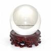 Gourd Crystal Ball Wooden Base Handcrafted Round Concave Stand