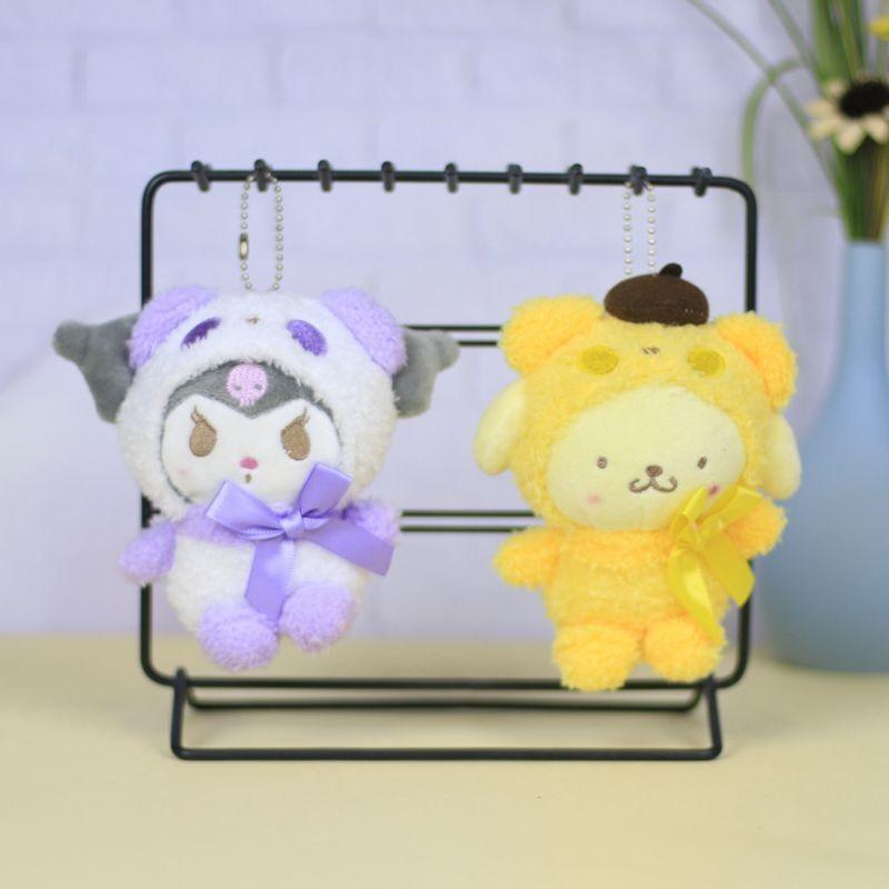 Adorable Sanrio Plush Toys Kuromi Cinnamoroll My Melody Pompompurin 12cm Short Plush