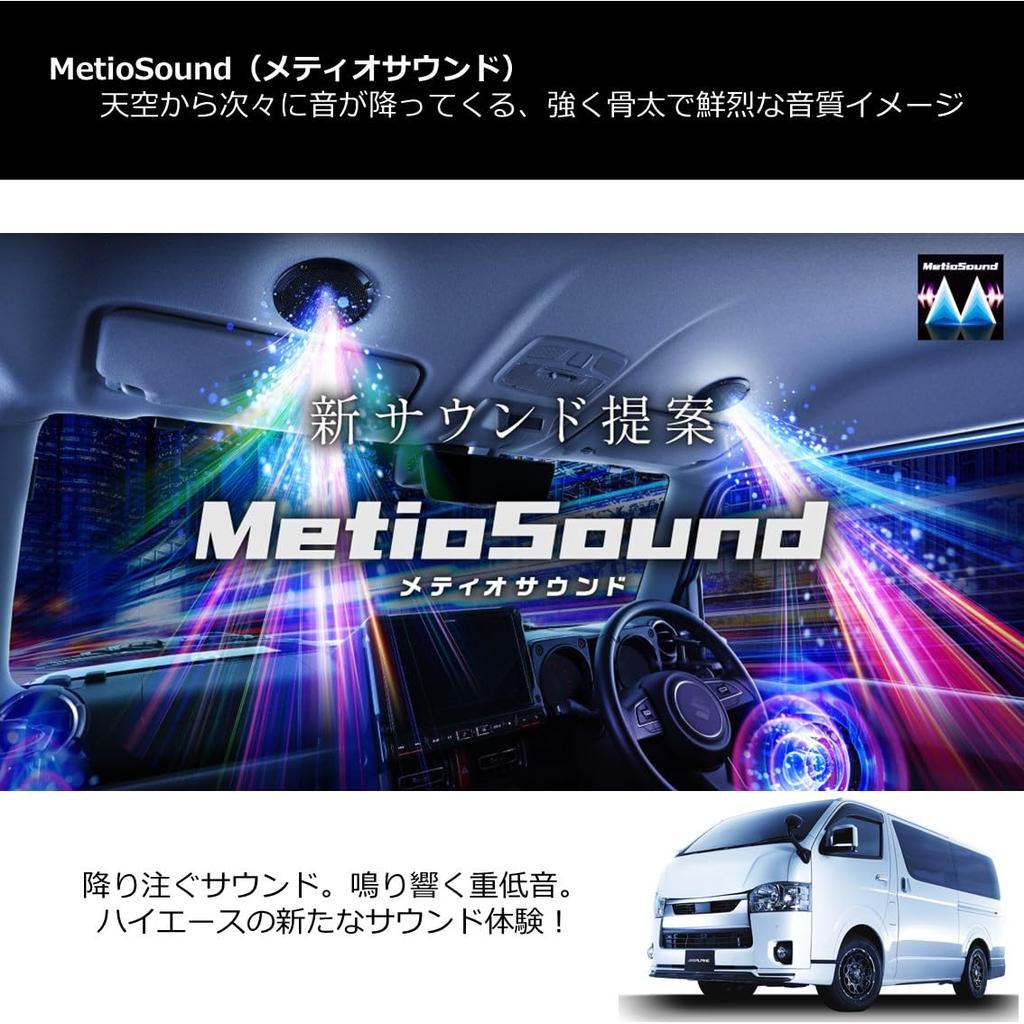 Alpine Meteor Sound für Hiace (Grillfarbe Schwarz) MS-165-HI-200-BK