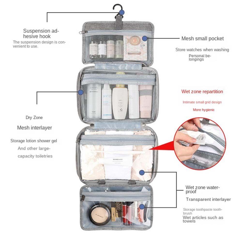 Travel Organizer Hanging Zipper Storage Bags Makeup Bags Storage Toiletry Bag Folded Cosmetic Bags