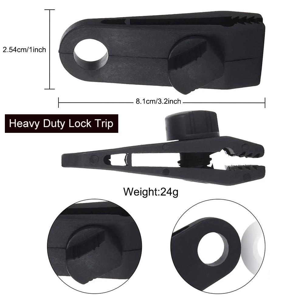 Tent Clips Outdoor Camping Elastic Rope Tent Clips Fixed Plastic Tent Accessories Reinforced Plastic Clips Camping Accesorios