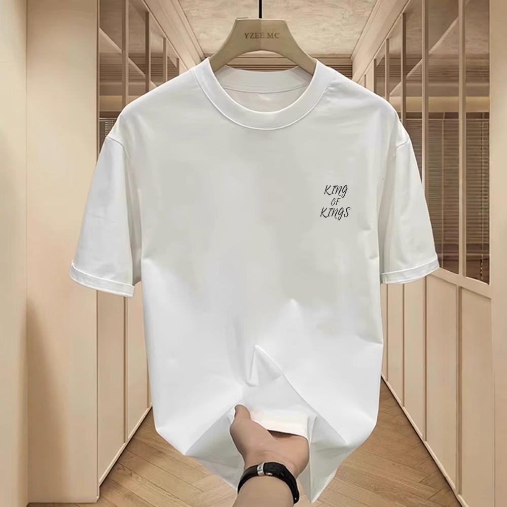 Trendy Brand Short-Sleeved Pure Cotton Men'S Printed T-Shirt Trendy Men'S And Women'S Versatile Round Neck T-Shirt Men'S