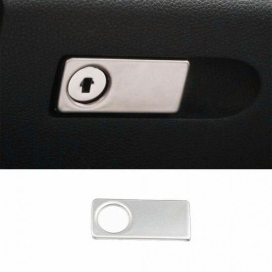 Silver Titanium Passenger Storage Box Handle Decor Trim For Benz C-Class 2007-14