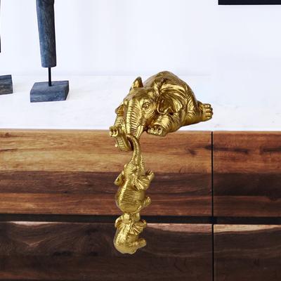 Family Resin Sculpture, Hand Craft Animals Statue Art Work Creative Ornament Figurine Home Bedroom