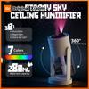 Xiaomi Umidificator de Aer Portabil cu Proiector de Stele, Umidificator USB cu Abur Rece de 280ml, Lumină de Noapte Colorată, Oprire Automată, Silențios