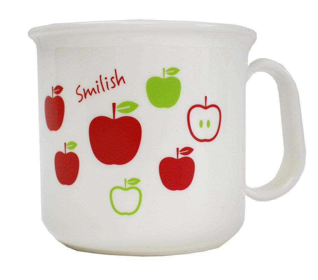 3-Piece Lunch Set for Kindergarten (Aluminum Lunch Box with Inner Lid, Cutlery Set, Heat-Resistant Cup) Apple Pattern