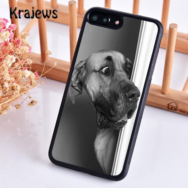 

Krajews Чехол для телефона с изображением породы собак Датский дог Для iPhone 17 Air 16 15 14 plus 11 12 13 pro max чехол Ракушка Fundas iPhone 13