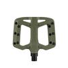 Funn Taipan S Fiberglass Reinforced Thermoplastic Bicycle Pedals CrMo Axle with Pins for Riding - 9/16" Anti-Slip MTB/BMX/Urban/Gravel (Olive Green)