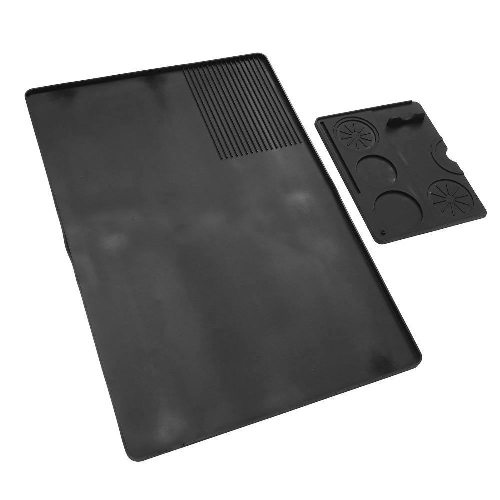 2pcs set Waterproof Silicone Coffee Mat Heat Resistance Coffee Maker Mat  Under Coffee Maker