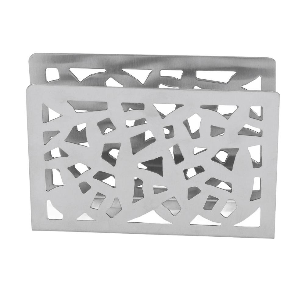 Stable Base Metal Napkin Holder Hollow Out Vertical Napkin Holder Kitchen Countertop