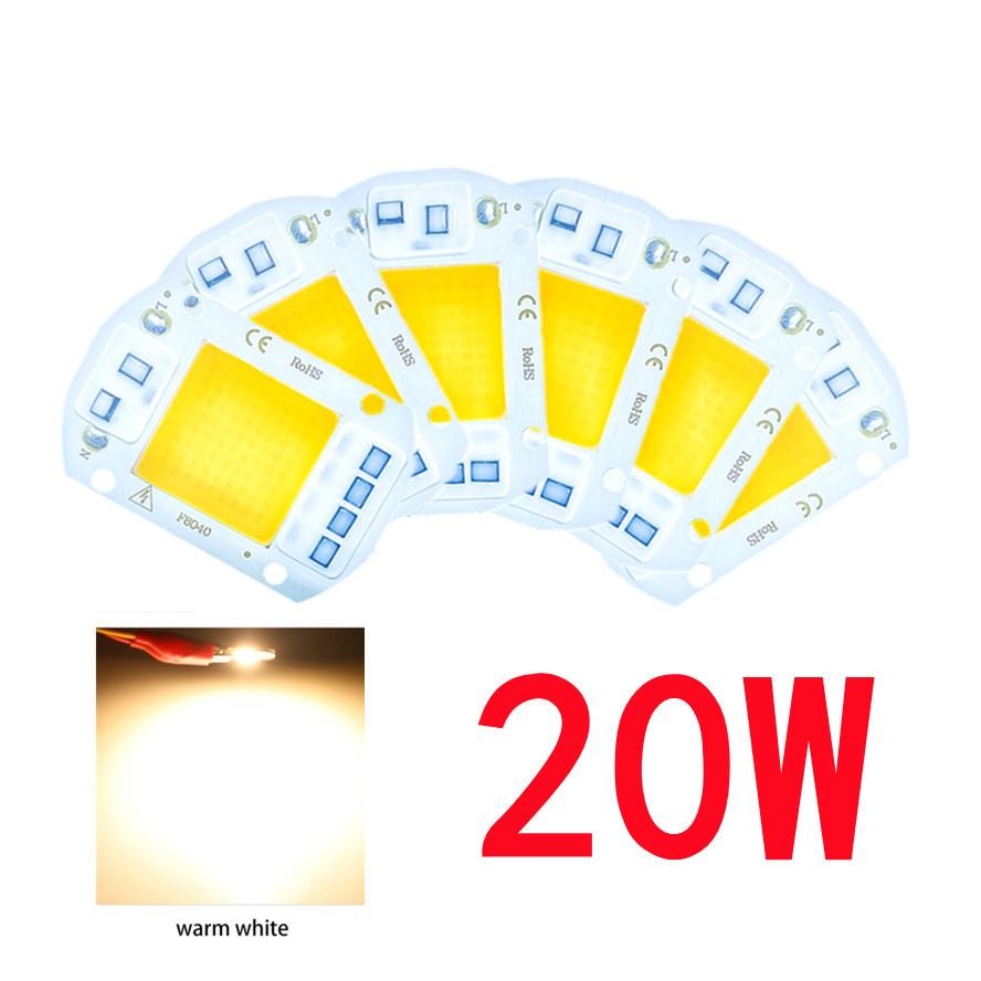 LED COB lamp Bead 20W 30W 50W AC 220V 240V IP65 Smart IC No Need Driver DIY Flood light Led Bulb Spotlight Outdoor Chip