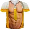 Sexy tričko s tetováním na svaly 3D trička se zvířecím potiskem Pánské letní tričko Hip Hop Homme Streetwear Funny trička