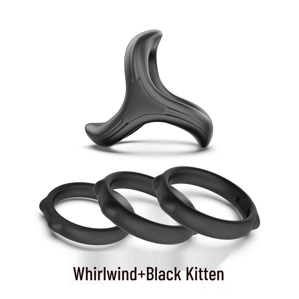 Men's Four-Piece Anti-Ejaculation Ring Set for Couples