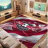 RB Leipzig Football Print Crystal Velvet Rug, Comfortable Water Absorbent Non Slip Indoor Floor Carpet