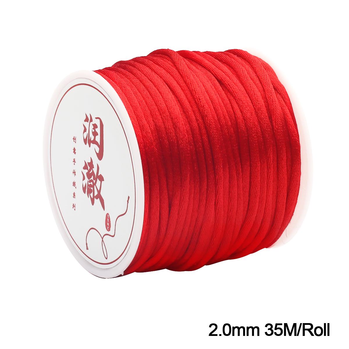 

0,2-2 мм красная вязаная веревка, нить, китайский узел, оплетка макраме, веревка для изготовления ювелирных изделий, браслет, ожерелье 0.4mm 70M