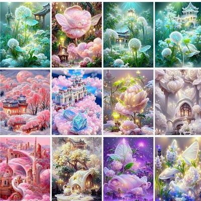 Full Diamond Embroidery Landscape Cross Stitch Kits DIY Diamond Mosaic Garden Rhinestone Pictures Gift Decorative Pain