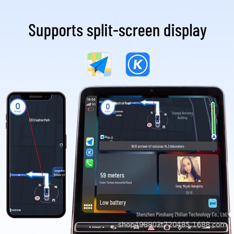 

Apple CarPlay Wired to Wireless Smart AI Box Adapter for Cars Universal чёрный