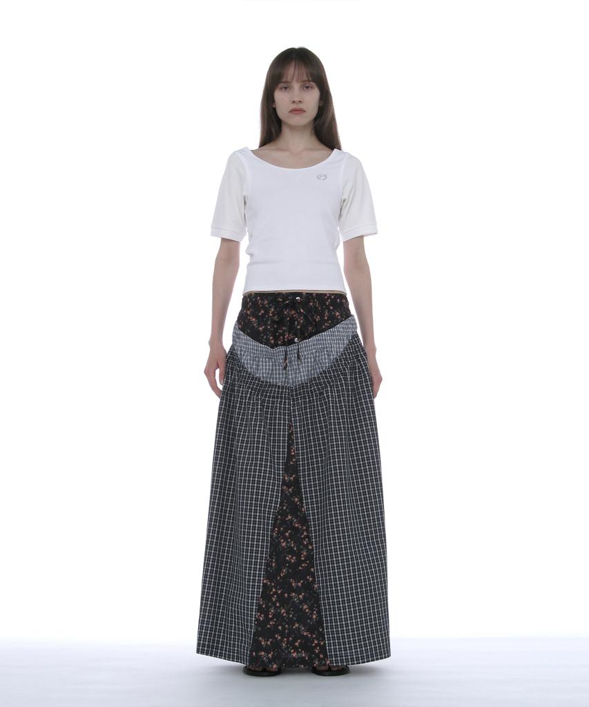 Partimento Woman Multi-Layered Maxi Skirt_Floral