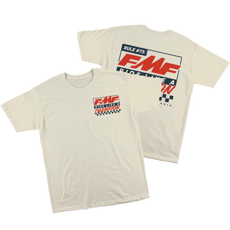 

2025 Men s T-shirt Women s RULE # 73 TEE FMF Racing T-shirt Cotton Retro Short Sleeved T-shirt Men s Top Street Wear T-shirt S