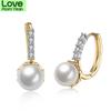 Stylish Stylish Jewelry Cubic Zircon Stone Stud Earrings Office For Women Lady Artificial Pearls Earrings Female Accessories High QualityFashion Stud