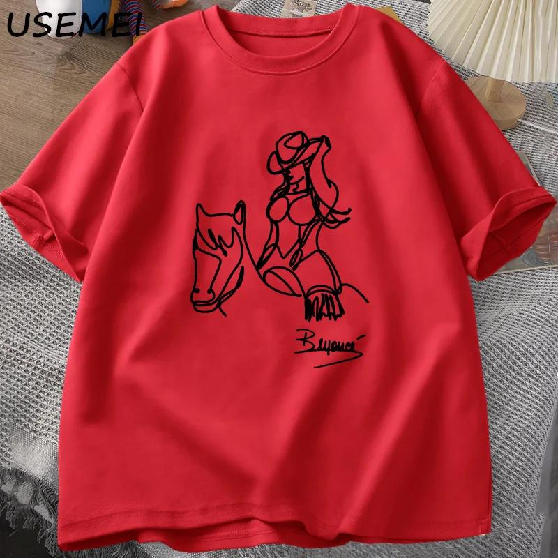Beyonce Renaissance World Tour T-shirt Men Women Cotton Print T-shirt Summer Casual Short Sleeve Tee Shirt Fans Clothes