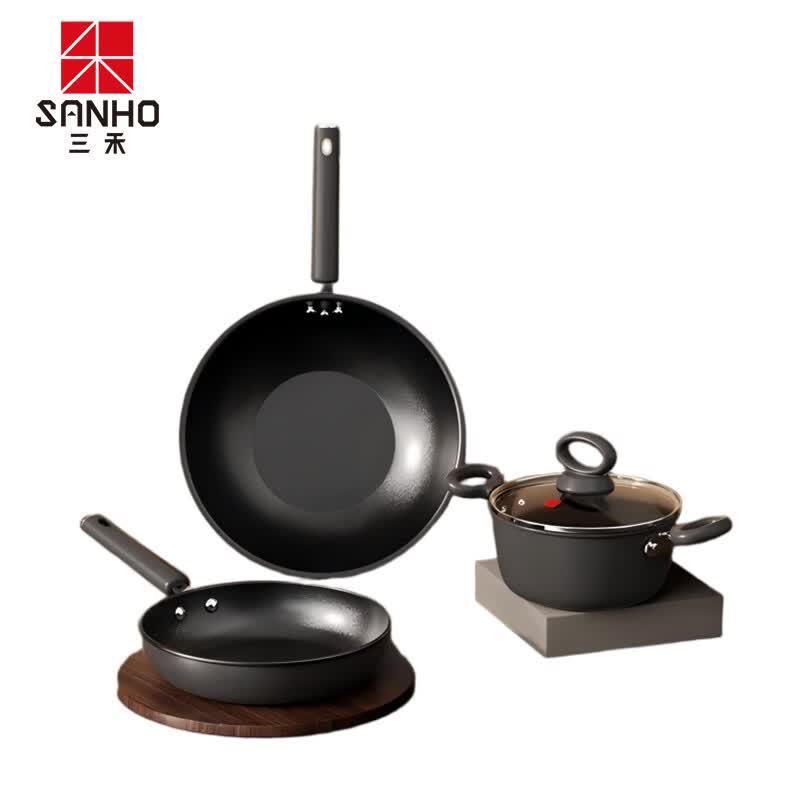 Sanhe 3-Piece Iron Cookware Set