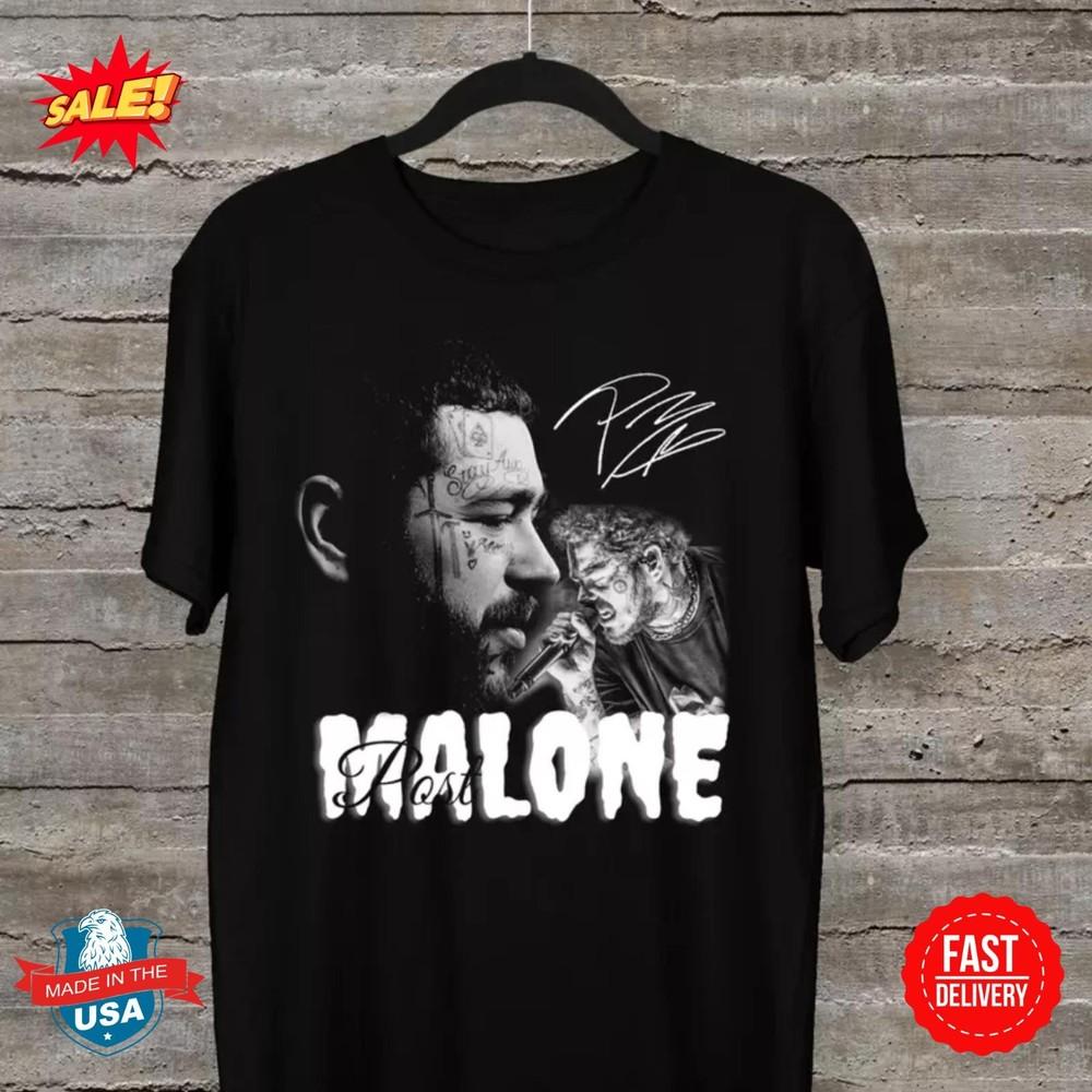 

Post Malone Signed Black T Shirt S-5XL Unisex T-Shirt XXL