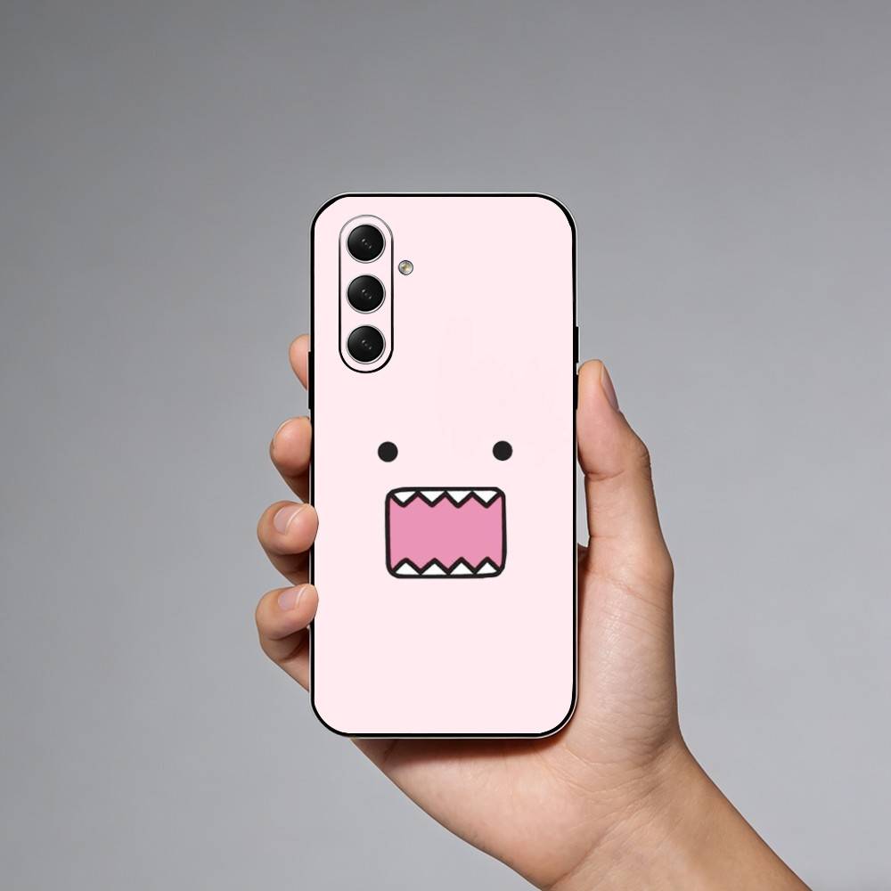 Cute D-Domo-kun Phone Case For Samsung Galaxy A73,A21s,A22,A31,A52,A53,A71,A41Soft Black Shell