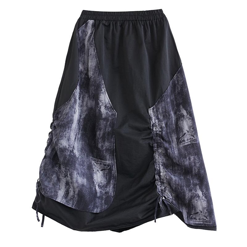 

Xitao Юбки с присборенным принтом в стиле пэчворк DMJ4187 One Size чёрный