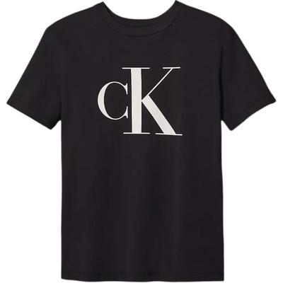 Camiseta Regular Confortável Amiga da Pele com Logo de Letra Gola Redonda Manga Curta Tops Femininos Preto 40909WP-001