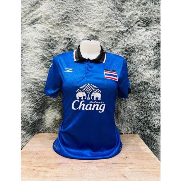 THAILAND National Football Soccer Vintage Shirt Polo Women Training JERSEY CHEER Print Quick Dry Short Sleeve Uniform Elephant Beer Flag Badge Logo