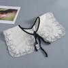 Fashion  Women Girls Lolita Doll Shawl Fake Collar Embroidery Necklace Lapel Blouse Shoulder Wrap Short Capelet False Collar