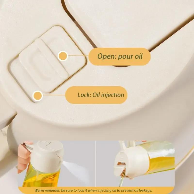 Pulverizator de ulei spray, sticlă de ulei Cruet, uleiuri de bucătărie, dozator de spray, accesorii de condimente, nebulizare, umplere cu ceață, gătit, utilizare dublă