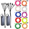 1m 3m 5m Glow EL Wire Neon Cable for Christmas Dance Party DIY Costumes Multicolor Illuminated Light AA Battery  Lamp LED Strip