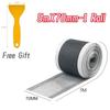 4 Rolls/5m Cutable Shower Drain Hair Catcher Self-Adhesive Floor Drain Stickers Disposable Mesh Sink Strainer Filter Bathroom