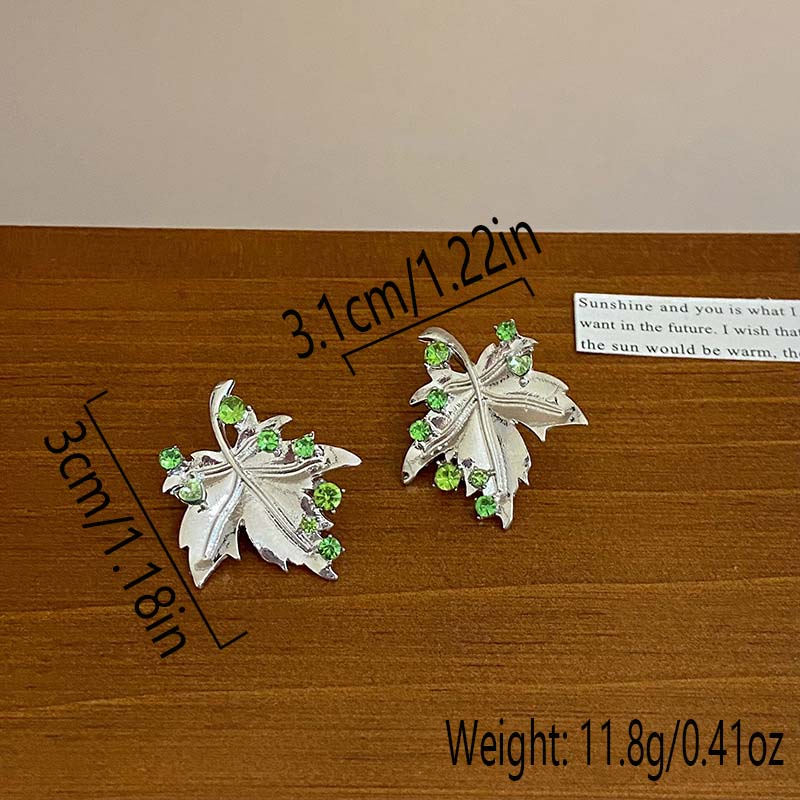 Módní křišťálové zirkonové listy puzetové jednoduché listy zveličené náušnice dámské párty dárkové šperky